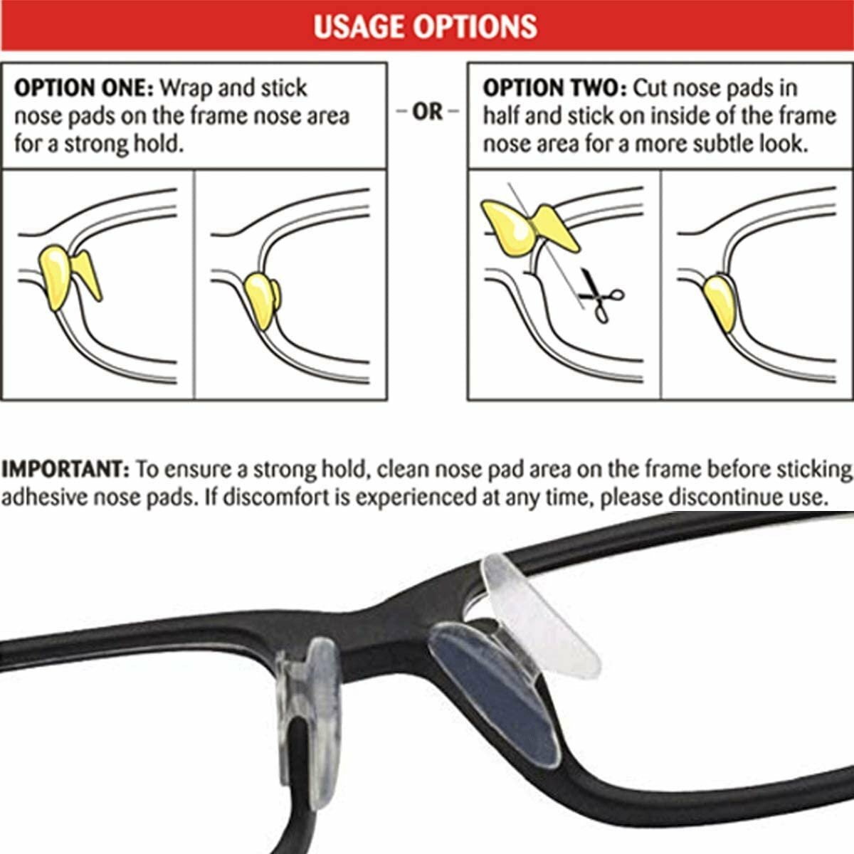 Glasses Slipping Glasses Heavy On Nose Pair Anti-slip Stick On