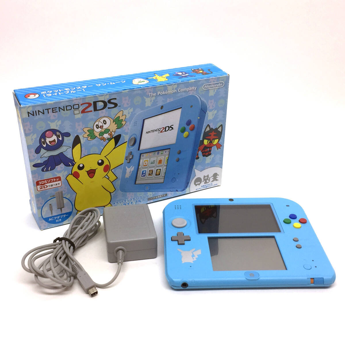 Nintendo 2DS Pokemon Center Special Edition Light Blue Pikachu w/box Japan - Picture 1 of 5