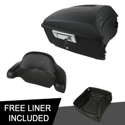 13.7'' Mattr King Trunk Backrest Pad Fit For Harley Tour Pak Road Glide 14-23 18