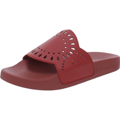 

Lucky Brand Womens LK Peetie Red Footbed Sandals Shoes 5 Medium (B,M) BHFO 2939, Rancho red, LK Peetie
