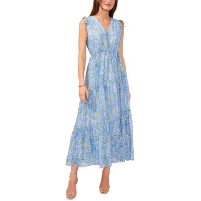 Vince Camuto Womens Paisley Long Cinched Maxi Dress BHFO 3513