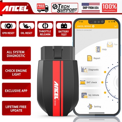 ANCEL BD500 Automotive All System Scanner BT Code Reader OBD2 Diagnostic Tool