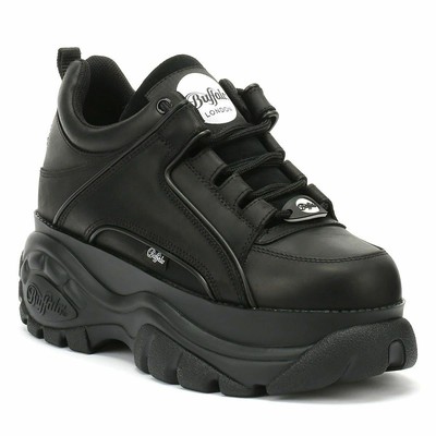 Pre-owned Buffalo Technology Buffalo London 1339-14 Womens Sneakers - (black)