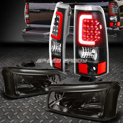 ДЫМЧАТАЯ ФАРА + ПРОЗРАЧНЫЙ УГОЛ + ХРОМИРОВАННЫЙ ЗАДНИЙ ФОНАРЬ С 3D-ОРЕОЛОМ ДЛЯ 03-07 SILVERADO