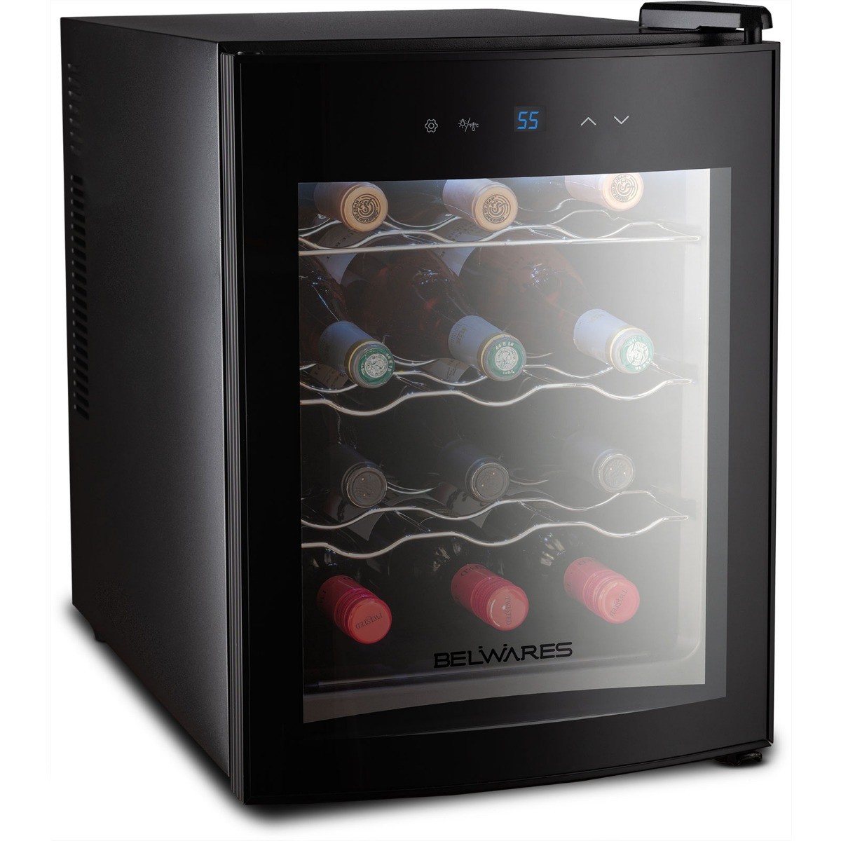 12 Bottle Thermoelectric Wine Cooler / Chiller with Digital Temperature