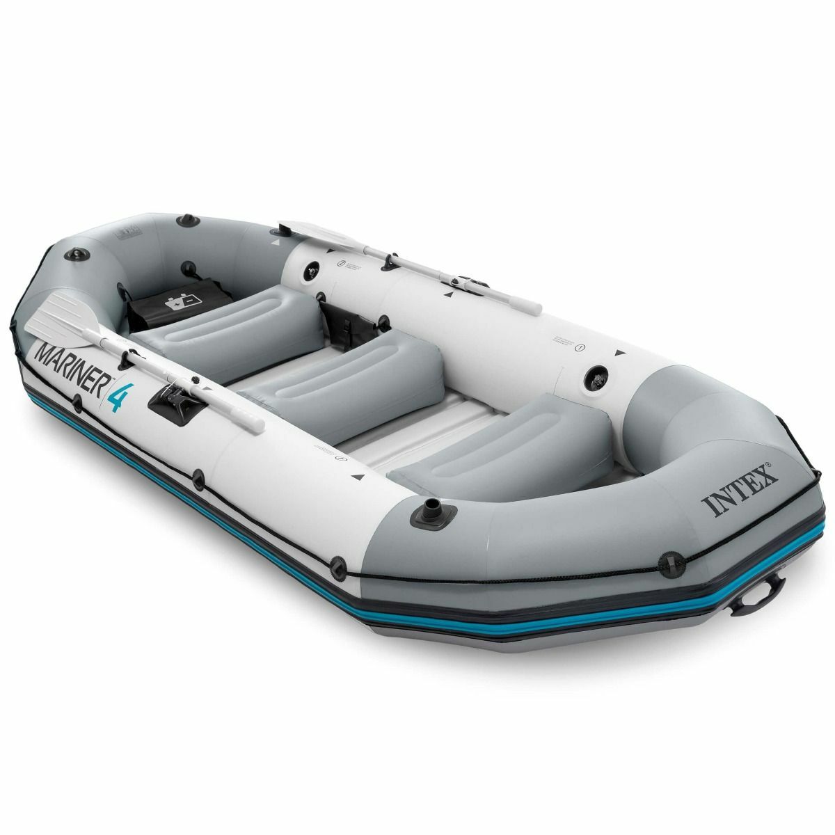 Intex Mariner 4 opblaasbare botenset | Peddelpomp zitkussen | 4 personen 68376NP