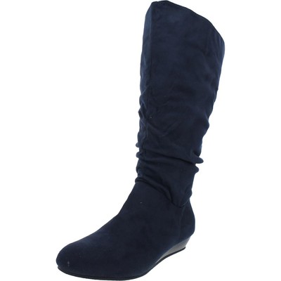 

Женские полусапоги Masseys Jaya Blue без застежки до середины икры Туфли 10 Medium (B,M) BHFO 0191, Denim blue