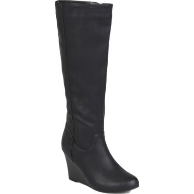 

Женские черные сапоги до колена Journee Collection Langly 5,5, средние (B,M) 3087, Черный