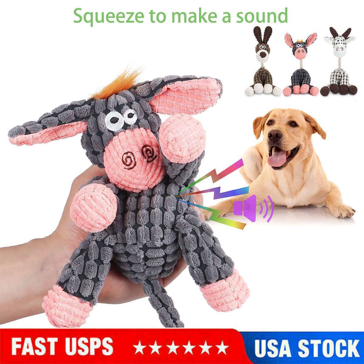 Chew Toy Squeaky Plush Dog Toy For Aggressive Chewers With Chew Pet Toys