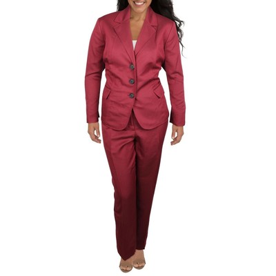 

Le Suit Женский красный деловой брючный костюм из 2 предметов Plus  BHFO 8836, Fire red/black