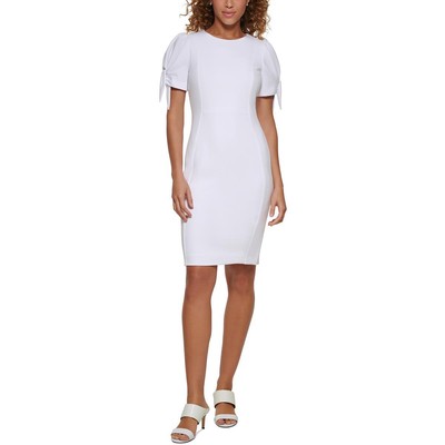 

Calvin Klein Женское белое платье-футляр длиной до колена со вставками Petites  BHFO 5804, Белый