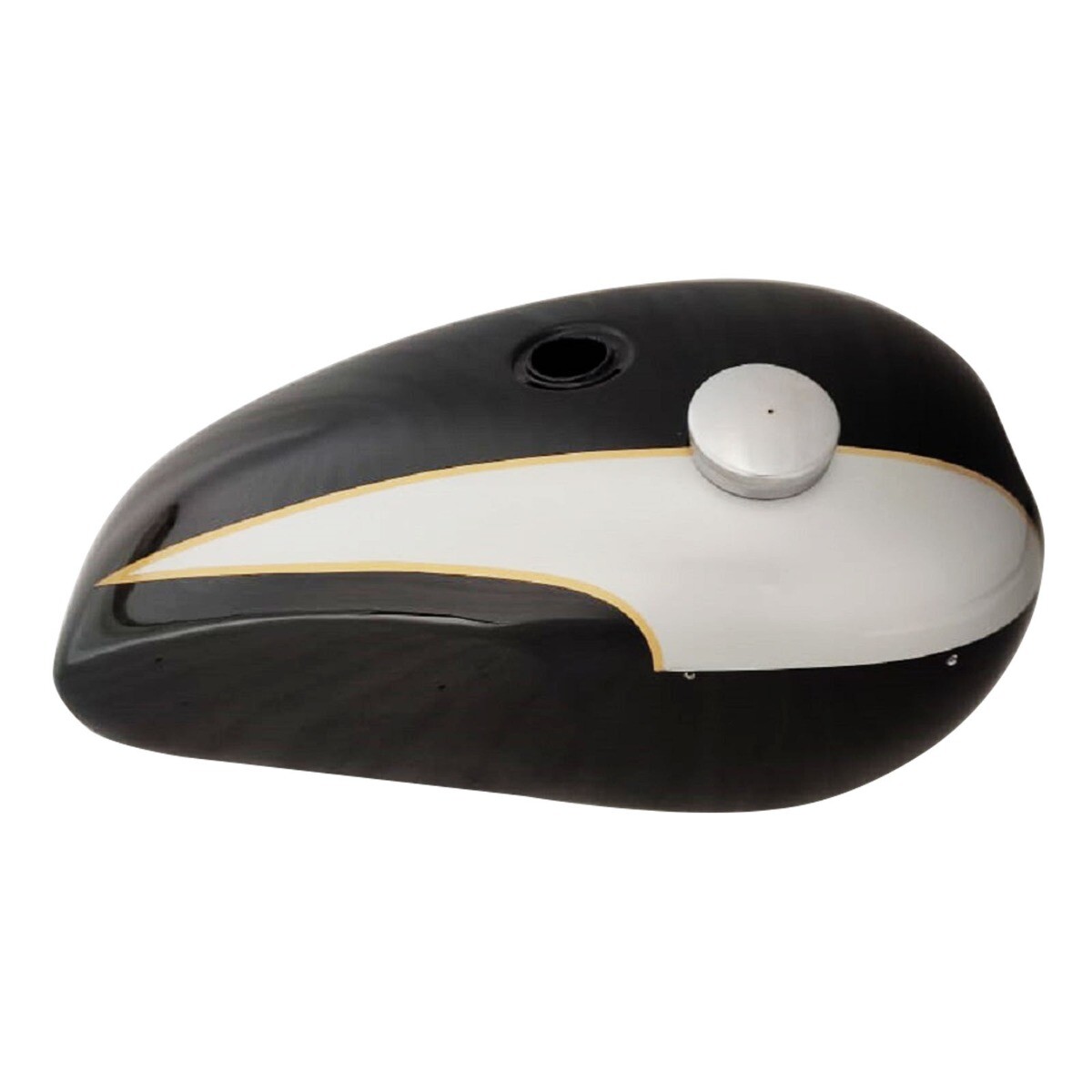Fits Triumph T140 Aubergine Black & Silver Petrol Fuel Gas Tank 