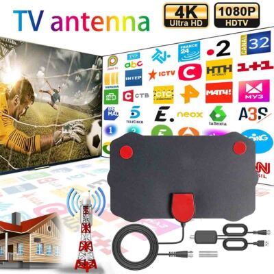 Digital Indoor TV Antenna HDTV Amplified Signal HD 4K 1080P 5600 Miles Long Rang