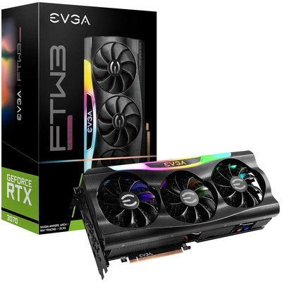 EVGA 08G-P5-3767-KR GeForce RTX 3070 FTW3 Ultra Gaming, 8GB GDDR6, iCX3 Tech,,,,