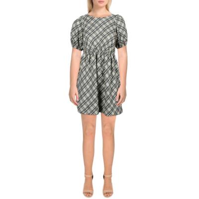 

Line - Dot Womens Lisa Green Puff Sleeve Short Casual Mini Dress  BHFO 4174, Multi