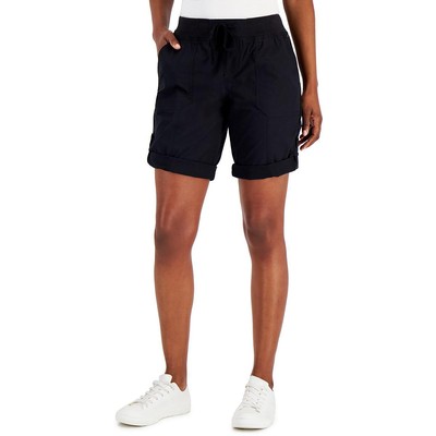 

Женские черные хлопковые шорты-трансформеры Tommy Hilfiger длиной до колена  BHFO 5324, Черный