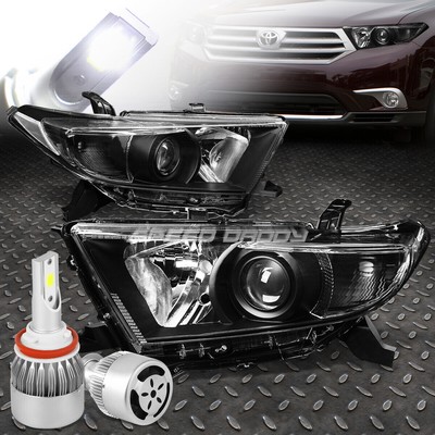 U-HALO ЧЕРНАЯ ПРОЗРАЧНАЯ ФАРА ПРОЕКТОРА + СВЕТОДИОДНЫЕ ЛАМПЫ 6000K + ВЕНТИЛЯТОР ДЛЯ 11-13 HIGHLANDER