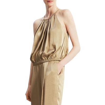 

Theory Womens Blouson Золотая атласная блузка с вырезом под ключ  BHFO 7430, Mesa, Blouson