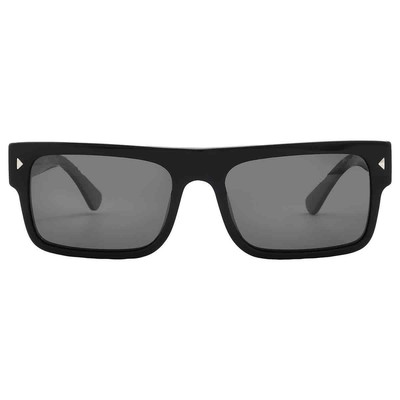 Pre-owned Prada Polarized Black Browline Men's Sunglasses Pr A10s 16k08g 59 Pr A10s 16k08g