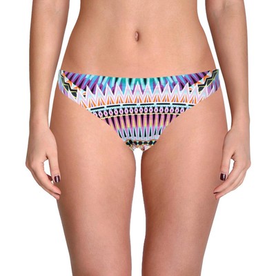 

Дизайнерское женское синее хипстерское пляжное бикини Cheeky Swim Bottom  BHFO 8669, Blue/purple multi