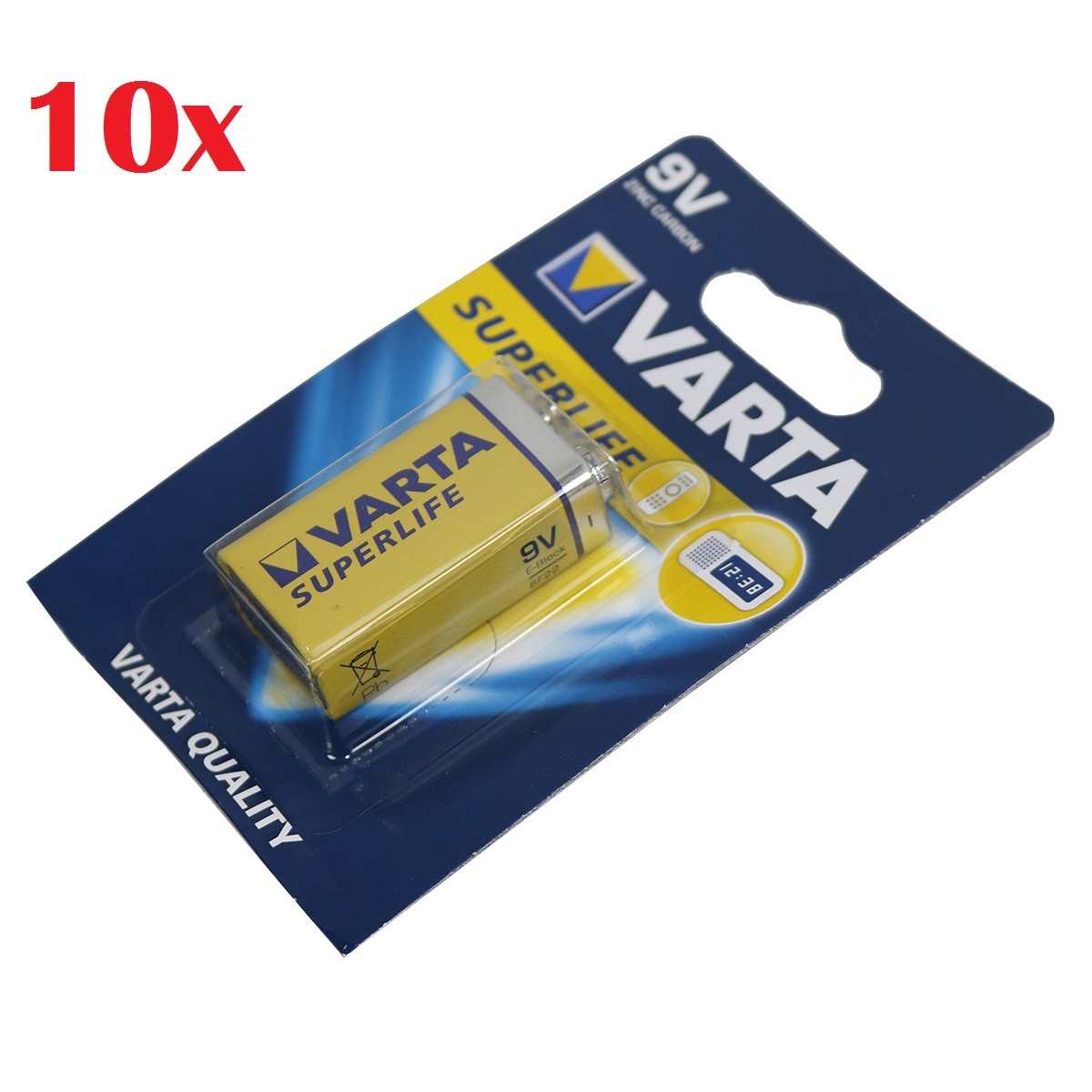 Confezione 10 Pile Batterie Varta SuperLife 9V 6LP3146 MN1604 dfh