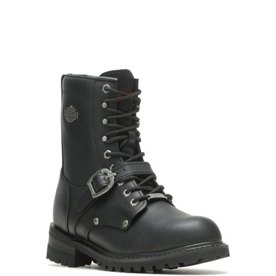 Pre-owned Harley-davidson Men's 7" Faded Glory Riding Boot Black - D91003