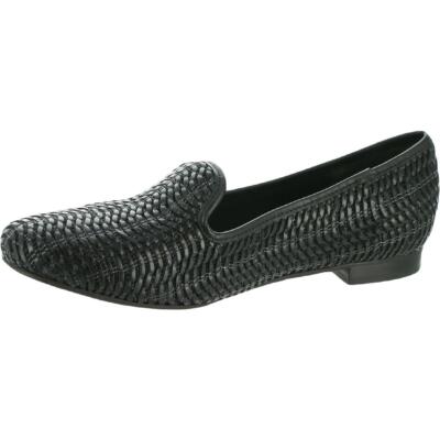 Walking Cradles Womens Foster Black Smoking Loafers 6 Wide (C,D,W) BHFO 3967