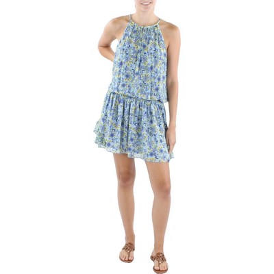 

Ramy Brook Женское синее платье без рукавов с бретелькой до колена с цветочным принтом  BHFO 5077, Mulco