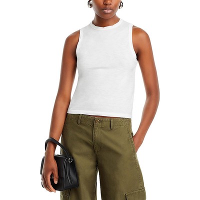 Rag & Bone Womens White Cotton Slub Tee Tank Top S BHFO 9001