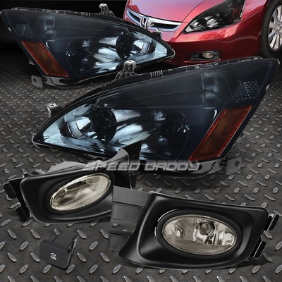 ЗАТЕМНЕННАЯ ФАРА + ЖЕЛТЫЙ УГЛОВОЙ СИГНАЛ + ТОНИРОВАННЫЕ ПРОТИВОТУМАННЫЕ ФАРЫ + ПЕРЕКЛЮЧАТЕЛЬ ДЛЯ 03-07 ACCORD 2/4DR