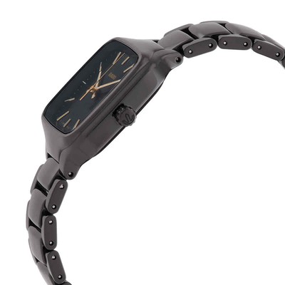 Pre-owned Rado True Square Quartz Black Dial Ladies Watch R27080162