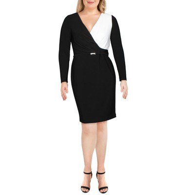 

Женское черно-белое коктейльное и вечернее платье Lauren Ralph Lauren Alexie  BHFO 5345, Black/white