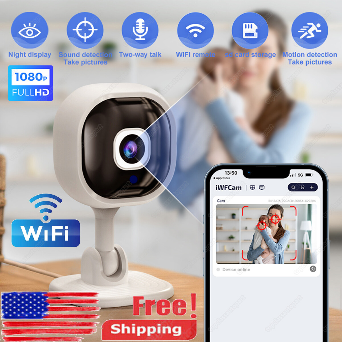 4K Wireless Security Surveillance Camera, HD Smart Home Wifi