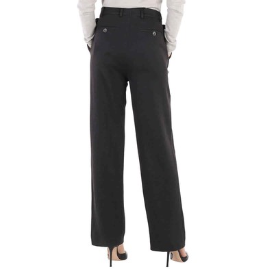 Pre-owned Burberry Ladies Charcoal Grey Straight Cashmere Trousers In Multicolor