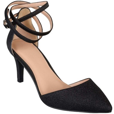 

Женские черные туфли-лодочки с блестками Journee Collection 7.5 Medium (B,M) BHFO 0443, Черный