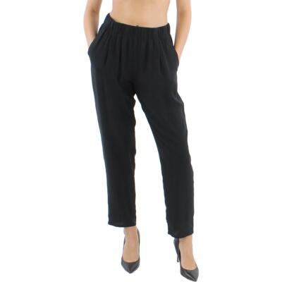 

Женские черные шелковые зауженные повседневные брюки Eileen Fisher  BHFO 0430, Черный, S2GC1P4286M