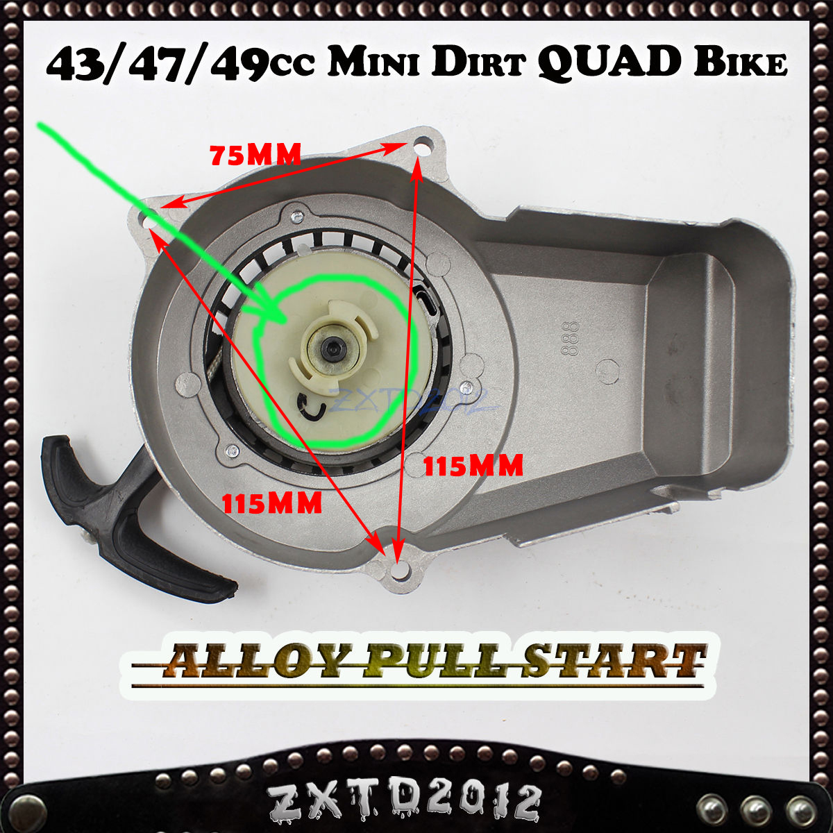 Alloy Pull Start Starter 47cc/49cc/50cc 2 Stroke Pocket Bike Mini Dirt