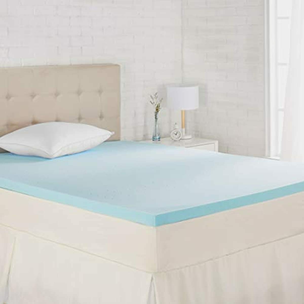 Amazon Basics Cooling Gel Infused Memory Foam Mattress Topper Ventilated Cert Ebay