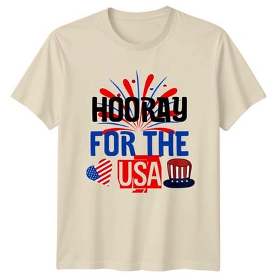 Hooray For The USA Fourth Of July Holiday Männer Frauen Grafik T-Shirt