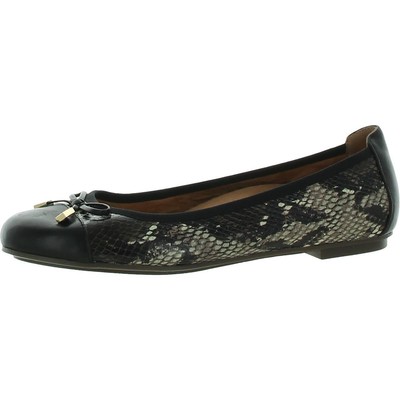 

Женские черные кожаные балетки Vionic Minna 9, средние (B,M) BHFO 8669, Black leather boa