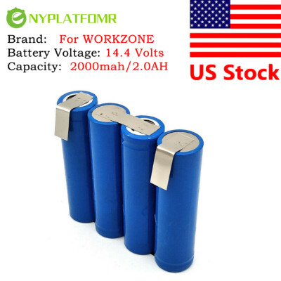 2000mAh for WORKZONE 14.4V tool battery pack WZAS14,4 45.113.26 