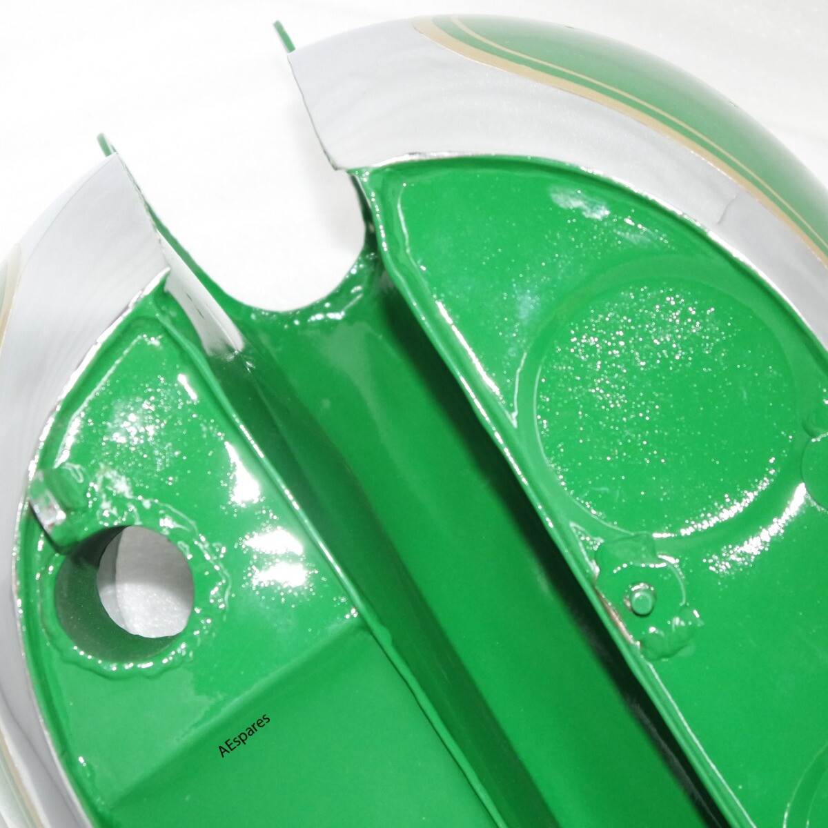 BSA C11 C10 Fuel Tank Green Paint Chrome Plated With Cap & Petcock 