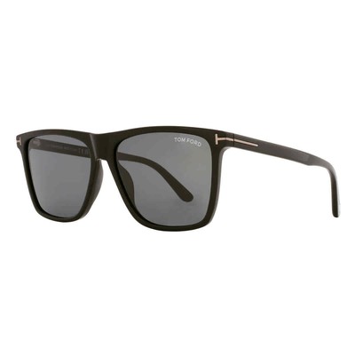 Pre-owned Tom Ford Fletcher Smoke Browline Men's Sunglasses Ft0832-n 01a 59 Ft0832-n 01a In Gray