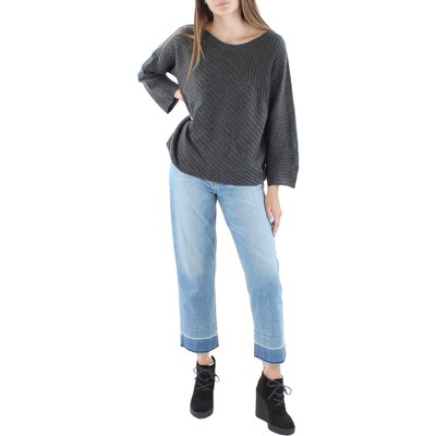 

Женский серый кашемировый уютный свитер Eileen Fisher Petites  BHFO 1853, Charcoal
