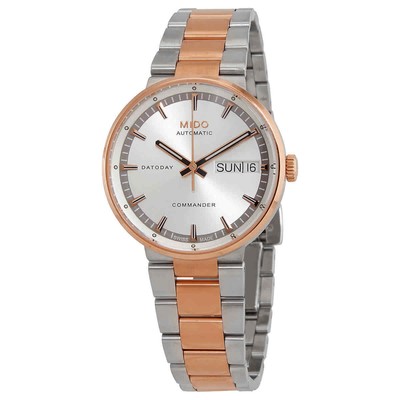 Pre-owned Mido Automatic Silver Dial Two-tone Ladies Watch M0142302203180