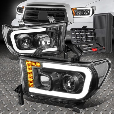 ДЛЯ 07-17 TOYOTA TUNDRA LED DRL СИГНАЛЬНАЯ ЧЕРНАЯ/ПРОЗРАЧНАЯ ФАРА ПРОЕКТОРА + НАБОР ИНСТРУМЕНТОВ