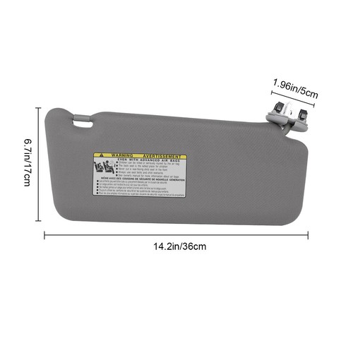 For 2007-2011 Toyota Camry Gray Sun Visor Left Driver Side With Sunroof + Light