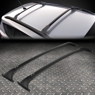 ДЛЯ 09-14 NISSAN MURANO ПАРА ЧЕРНЫХ ОРИГИНАЛЬНЫХ АЛЮМИНИЕВЫХ ПЕРЕКЛАДИН НА КРЫШЕ, КРЕПЯЩИХСЯ БОЛТАМИ