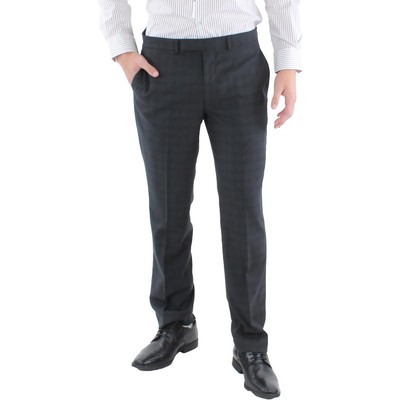 

Мужские черные брюки с плоской передней частью Kenneth Cole Reaction  BHFO 0936, Черный, 29354018-MP