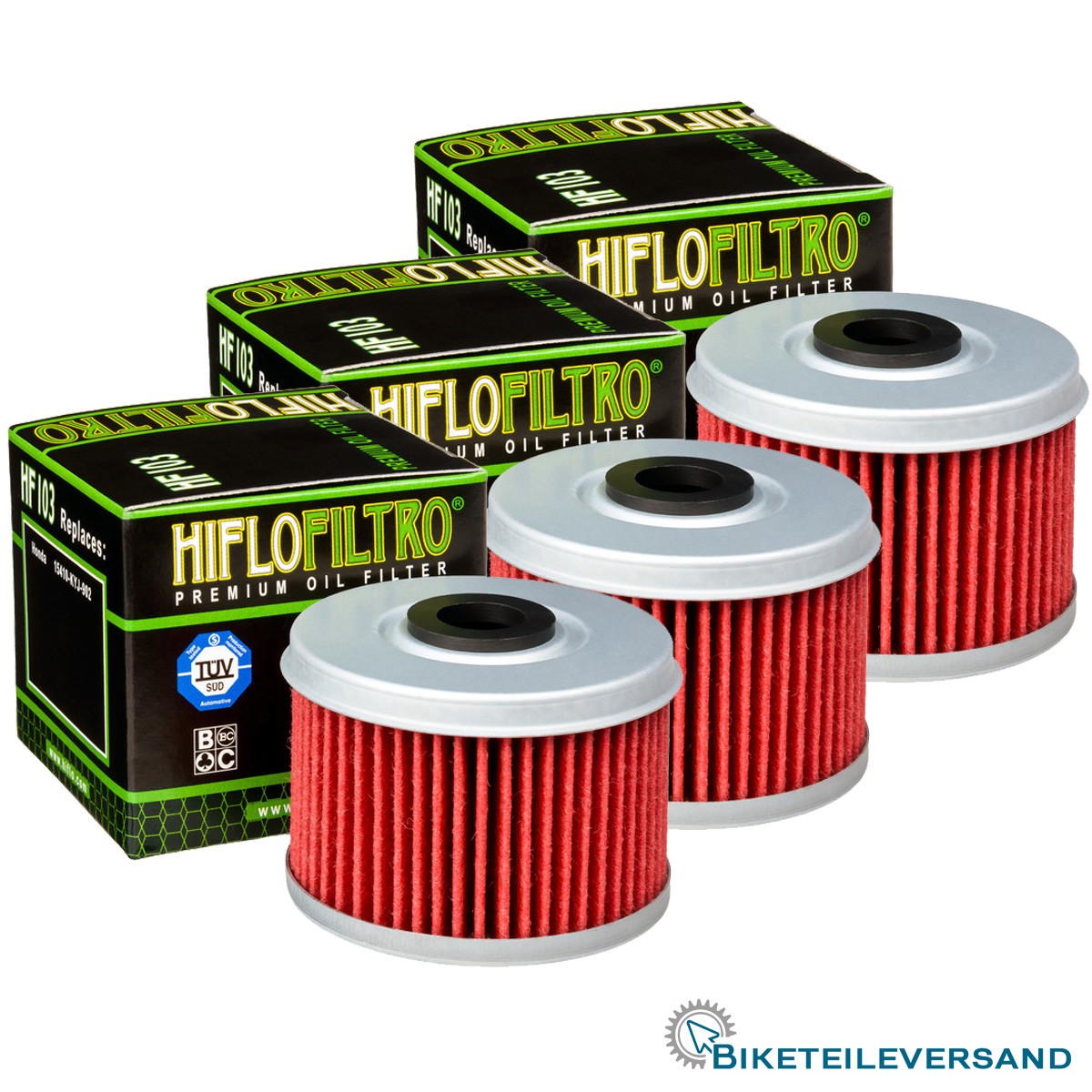 3X HIFLO Premium Ölfilter HF103